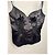 Dolce & Gabbana Top Corsetto in Satin Nero - vista 3