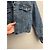 Giacca cropped in denim blu con occhielli Alaïa - vista 11