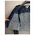 Giacca cropped in denim blu con occhielli Alaïa - vista 14