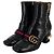 Stivaletti Gucci Marmont in pelle nera Nero