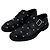 Derby Dior Homme in pelle ricamati a pois neri Nero