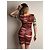 Jean Paul Gaultier Soleil Tattoo Mesh Kleid Rot - Ansicht 3