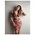 Jean Paul Gaultier Soleil Tattoo Mesh Kleid Rot - Ansicht 4