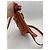 Borsa a tracolla Smythson Bond in pelle arancione - vista 11