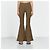 Acne Studios Khaki Flared Stripe Trousers Wool Blend Brown - view 7