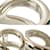 Ring Hermès Bague en argent 925 Hermes Osmos GM Argenté  - vue 2