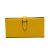 Cartera larga de cuero Soufflet Bearn de Hermès Amarillo