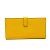 Cartera larga de cuero Soufflet Bearn de Hermès Amarillo - vista 3