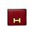 Billetera Mini Bifold Compacta de Cuero Constance de Hermès Roja