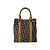 Borsa a mano con motivo Trotter di Christian Dior Marrone Beige