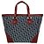 Tote Bag mit Trotter-Muster von Christian Dior Bordeaux Marineblau - Ansicht 3