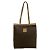 Céline Celine Macadam Blason Triomphe Leder Tote Bag Braun Beige
