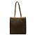 Céline Celine Macadam Blason Triomphe Leder Tote Bag Braun Beige - Ansicht 4