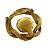 Spilla in perla finta placcata oro con motivo Coco Mark di Chanel Bianco D'oro