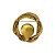 Spilla in perla finta placcata oro con motivo Coco Mark di Chanel Bianco D'oro - vista 4
