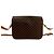 Céline Borsa a spalla in pelle con stampa Blason Triomphe Macadam di Celine Marrone - vista 4