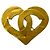 Spilla placcata in oro con motivo a cuore Coco Mark di Chanel D'oro