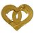 Spilla placcata in oro con motivo a cuore Coco Mark di Chanel D'oro - vista 4