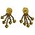 Gold Clip Ohrringe mit Coco Mark Motiv 96P von Chanel Golden