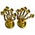 Gold Clip Ohrringe mit Coco Mark Motiv 96P von Chanel Golden - Ansicht 3