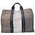 Vintage Hermès Canvas Tote Tasche grau schwarz