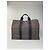 Vintage Hermès Canvas Tote Tasche grau schwarz - Ansicht 3