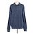 Gucci Navyblauer Strick-Polo-Pullover mit langen Ärmeln Marineblau
