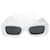 Gafas de sol rectangulares blancas/negras Versace Negro Blanco  - vista 1