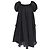 Hermès Hermes Schwarzes Karomuster Kurzarm-Minikleid