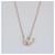 Van Cleef & Arpels Two Butterflies Mother of Pearl Diamond 18k Rose Gold Necklace White Golden  - view 3
