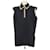 Yves Saint Laurent Black Sleeveless Half Clip Button Top  - view 1