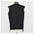 Yves Saint Laurent Black Sleeveless Half Clip Button Top  - view 3