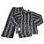 Set di camicia a maniche lunghe e pantaloni stampati nero/bianco Hermès