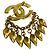 Spilla dorata con motivo logo Coco Mark 96P di Chanel D'oro - vista 4