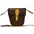 Céline Borsa a spalla in pelle Celine Macadam Blason Triomphe con motivo medaglia e moneta Marrone