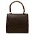 Céline Mini borsa in pelle con hardware Celine Macadam Blason Marrone - vista 4