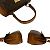 Céline Mini borsa in pelle con hardware Celine Macadam Blason Marrone - vista 5