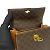 Céline Mini borsa in pelle con hardware Celine Macadam Blason Marrone - vista 8