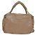 Bolsa de Ombro CHANEL em Couro Vinilado Bege Dourado CC Auth 133615 - vista 13