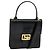 Céline Borsa a mano CELINE in pelle 2 in 1 nera e oro Auth sw1250 Nero D'oro