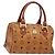 Borsa MCM Logogram Vicetos in pelle PVC marrone e oro Auth yk18983 D'oro