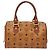 Borsa MCM Logogram Vicetos in pelle PVC marrone e oro Auth yk18983 D'oro - vista 2