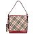 Bolsa de Ombro Burberry Nova Check Blue Label em Lona Bege Prata Autêntica BA4179 - vista 13