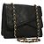 Borsa a Spalla con Catena CHANEL in Pelle Nera Oro CC Auth 133043 Nero D'oro