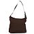 Borsa a Spalla Vala in Tela Marrone Argento di Salvatore Ferragamo Auth bs28308