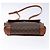Céline Borsa a Spalla in Tela Macadam CELINE PVC Marrone Oro Auth 133924 D'oro - vista 5
