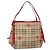 Burberry Borsa a Spalla Nova Check PVC Beige Oro Auth 133163 D'oro