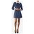 Bella Freud Abito camicia a pois blu navy e bianchi - taglia UK 6 - vista 3