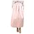 Rochas Saia midi plissada de seda rosa - tamanho UK 12