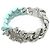 Bracciale Catena Scultura LV MP2630 di Louis Vuitton Argento Verde